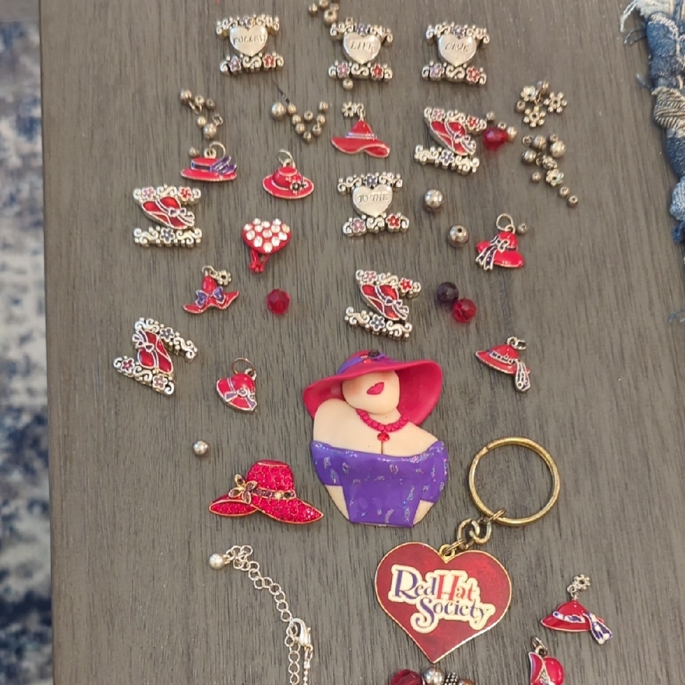 Vintage "Red Hat Lady Society" Lot Of A Bunch "